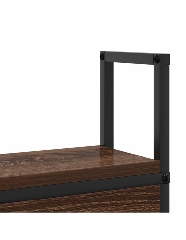 Testiera con Stazione di Carica e Storage Rovere marrone 75 cm