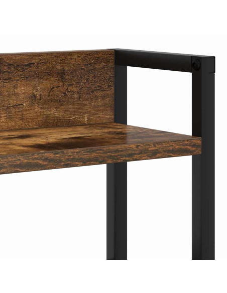 Testata contenitore con testiera Rovere fumo 140,5 x 15 x 98 cm