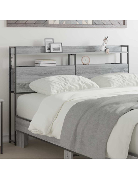 Testata contenitore Grigio sonoma 140 cm Legno multistrato