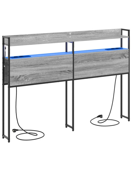 Testata contenitore Grigio sonoma 140 cm Legno multistrato