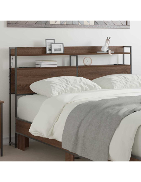 Testata contenitore Rovere marrone 140,5 x 15 x 98 cm