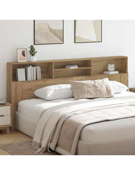 Testata del letto rovere artigianale 220 x 19 x 101.5 cm