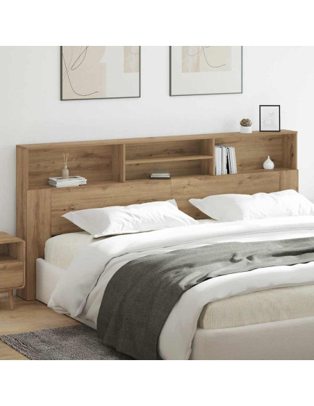 Testata del letto rovere artigianale 220 x 19 x 101.5 cm