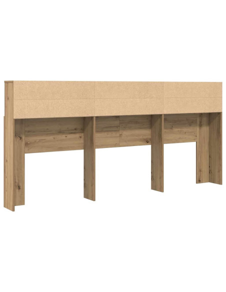 Testata del letto rovere artigianale 220 x 19 x 101.5 cm