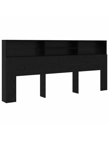 Testata del letto con testiera Rovere nero 220 x 19 x 101.5 cm
