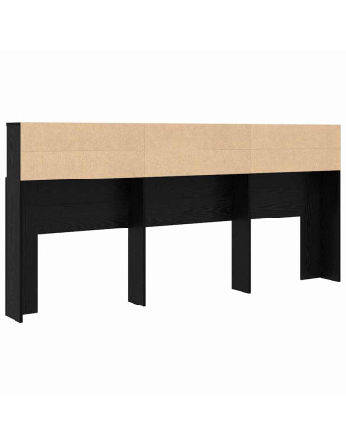 Testata del letto con testiera Rovere Nero 220 x 19 x 101,5 cm