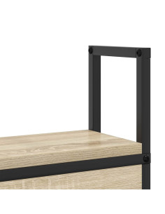 Testiera con Stazione di Carica e Storage rovere sonoma 150 cm 2