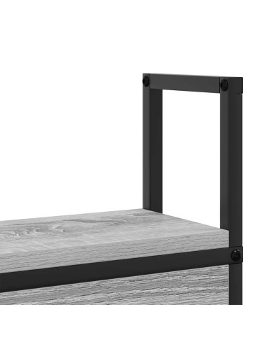 Testiera con Stazione di Carica e Storage Grigio sonoma 150 cm