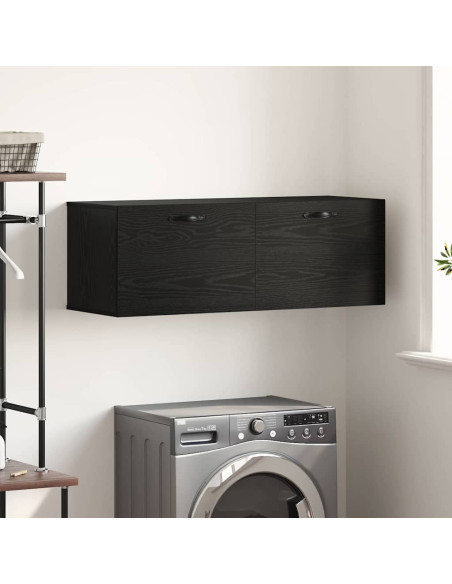 Armadietto a muro Rovere nero 100 x 36.5 x 35 cm