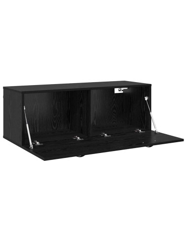 Mobiletto a muro Rovere Nero 100 x 36,5 x 35 cm
