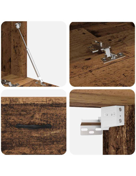 Armadietto a muro Legno antico 100 x 36.5 x 35 cm