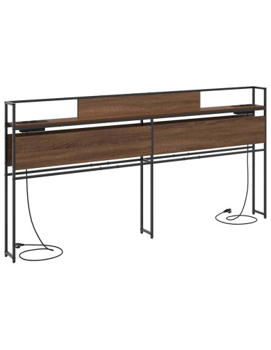 Testata contenitore Rovere marrone 200 cm Legno multistrato