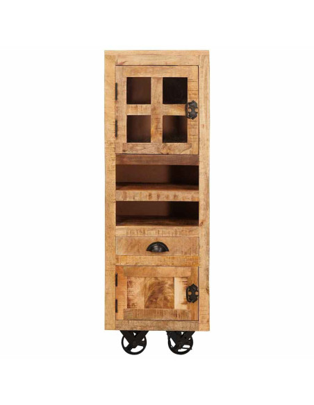 Credenza Marrone 40 x 30 x 120.5 cm legno massello di mango