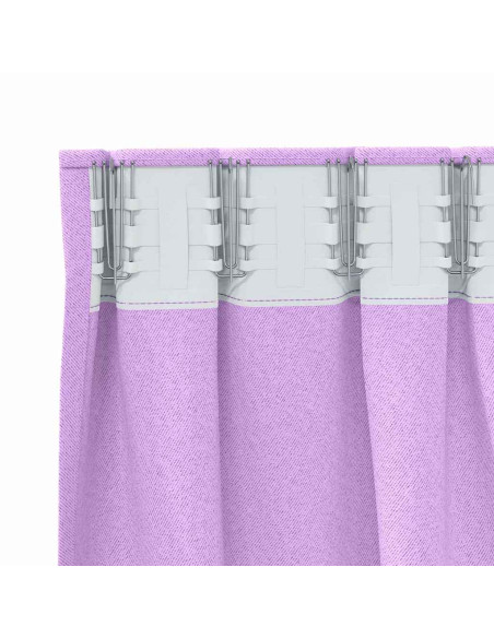 Tende con tende 2 pcs Viola Poliestere