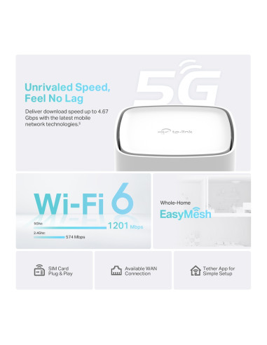 TP-Link Archer NX210 router wireless Gigabit Ethernet Dual-band (2.4 GHz/5 GHz) 5G Bianco