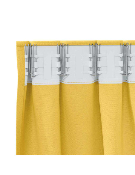 Tende con tende 2 pcs giallo senape Poliestere