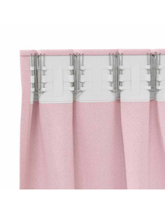 Tende Blackout con Anelli 2 pcs Rosa baby 225 x 140 cm