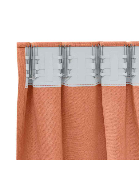 Tende con tende 2 pcs Terracotta Poliestere