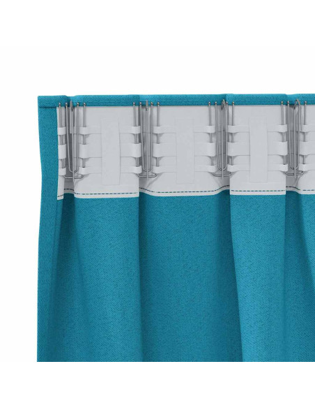 Tende con tende 2 pcs Turchese Poliestere