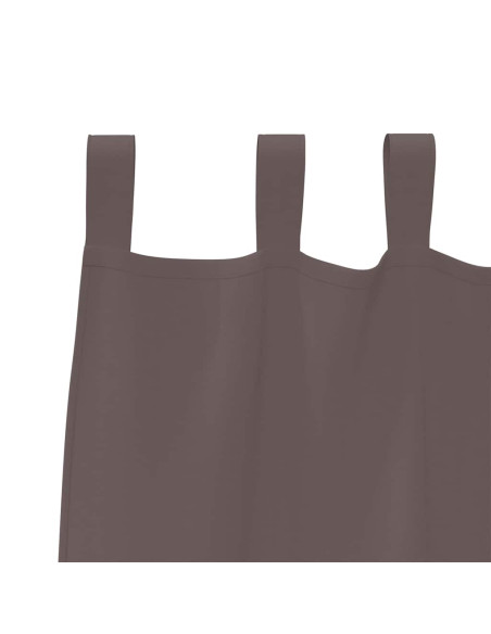 Tende con tende 2 pcs Marrone scuro Poliestere