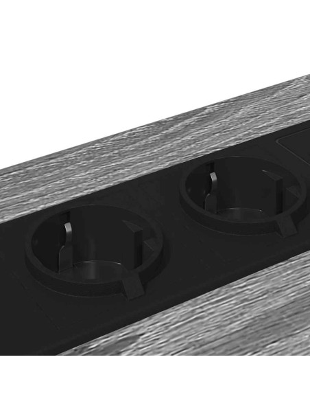Comò con stazione di ricarica con cassetto 2 pcs Grigio sonoma