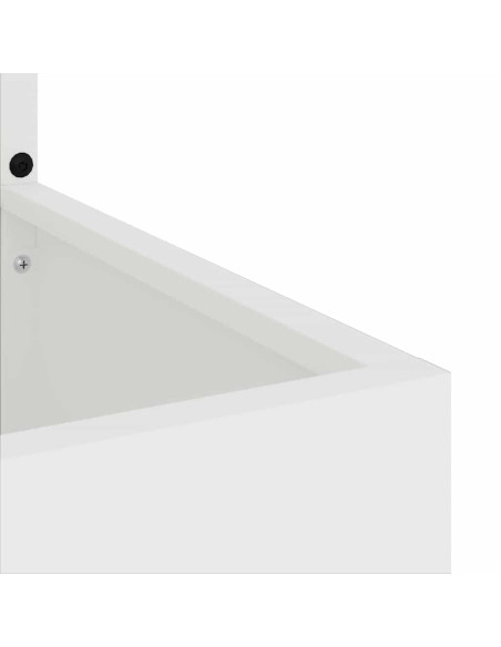 Vaso da Giardino con Pannello Decorativo Bianco 50 x 140 cm