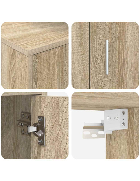 Set di mobile TV da 4 pezzi 4 pcs rovere sonoma