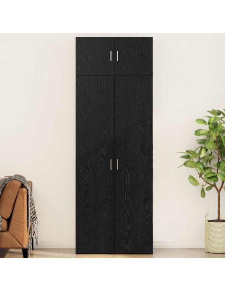Armadio Rovere nero 80 x 41 x 225 cm Legno multistrato
