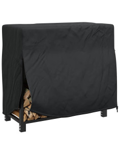 Copertura per portalegna Nero 61 x 122 x 106 cm Tessuto