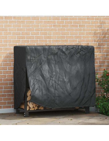 Copertura per portalegna Nero 61 x 122 x 106 cm Tessuto