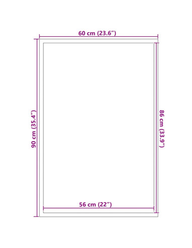 Tappetino Nero 60 x 90 cm Polipropilene