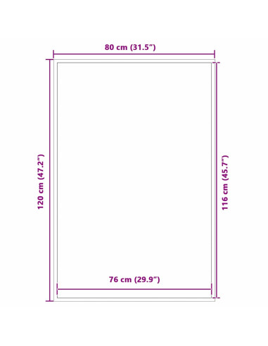 Tappetino Nero 80 x 120 cm Polipropilene