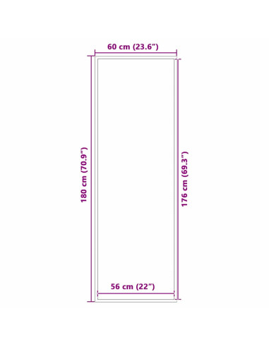 Tappetino Nero 60 x 180 cm Polipropilene