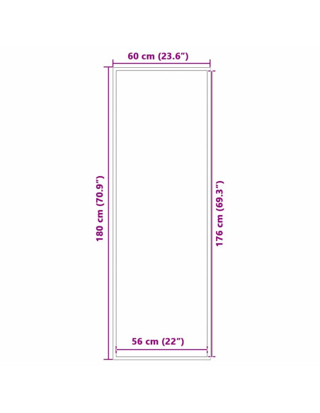Tappetino Nero 60 x 180 cm Polipropilene