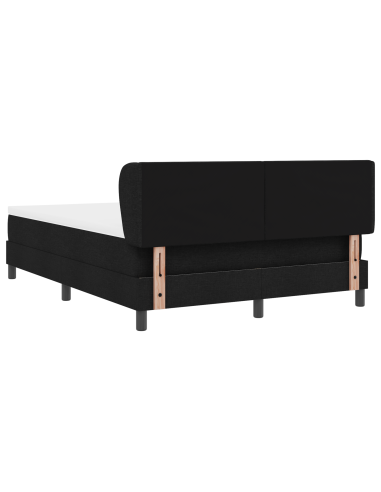 Letto a molle con materasso Nero 160 x 200 cm Tessuto