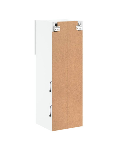 Mobili Porta TV con Luci LED 2 pz Bianchi 30,5x30x90 cm