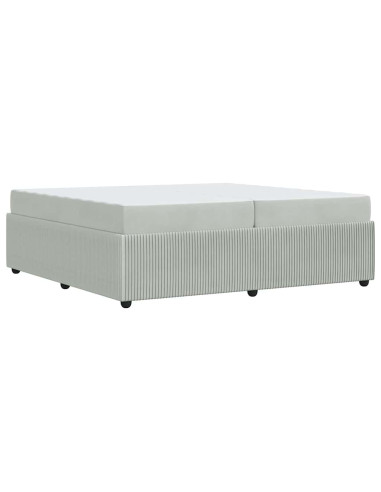 Struttura del letto Grigio chiaro 200 x 200 cm Tessuto