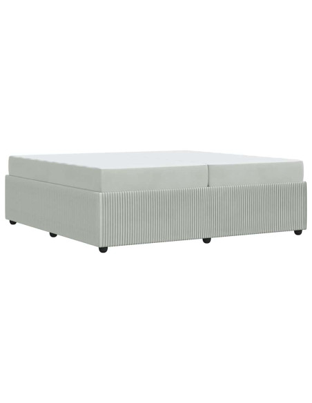 Struttura del letto Grigio chiaro 200 x 200 cm Tessuto