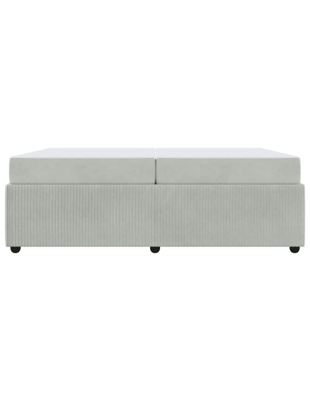 Struttura letto con materasso Altro Grigio chiaro 200 x 200 cm
