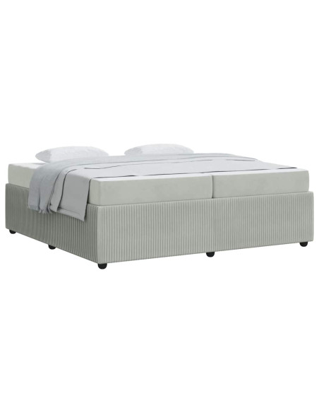 Struttura letto con materasso Altro Grigio chiaro 200 x 200 cm