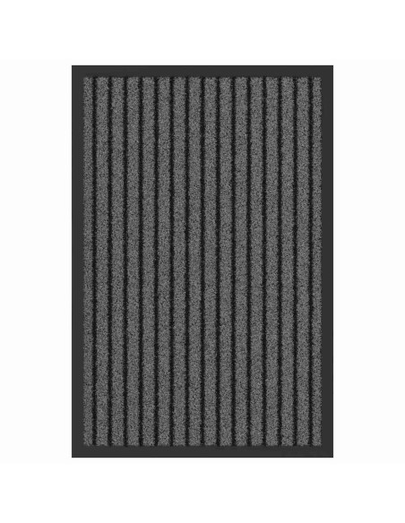 Tappetino Striped Nero, Grigio 40 x 60 cm Polipropilene, PVC