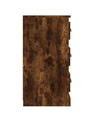 Credenza Rovere Fumo 70x35,5x67,5 cm in Legno Multistrato