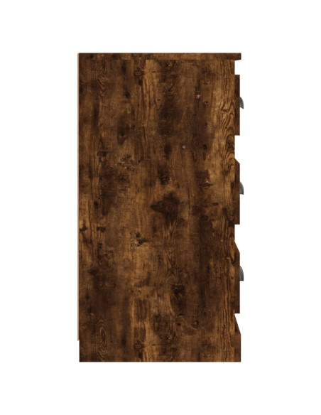 Credenza Rovere Fumo 70x35,5x67,5 cm in Legno Multistrato