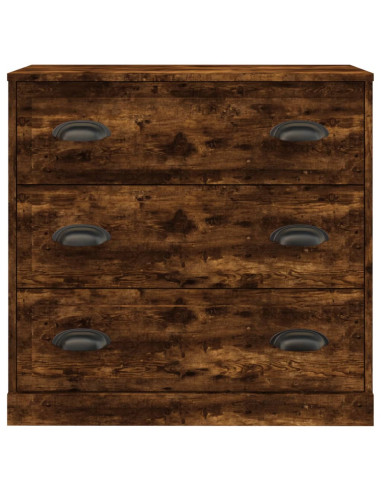 Credenze 2 pz Rovere Fumo in Legno Multistrato