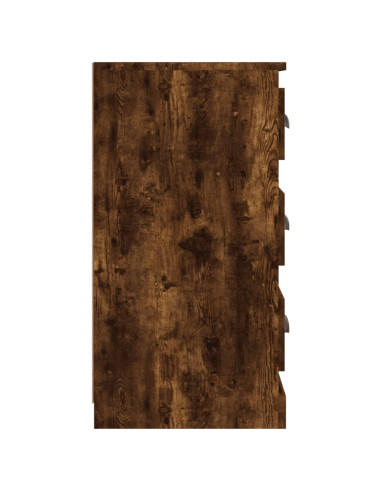 Credenze 2 pz Rovere Fumo in Legno Multistrato