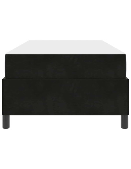 Struttura del letto con materasso Nero 90 x 200 cm Tessuto