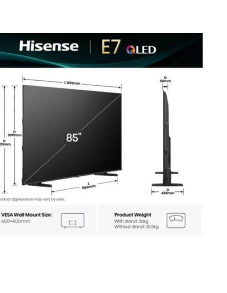 85 E79Q QLED 4K UHD SMART VIDAA
