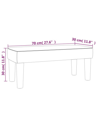 Panca Crema 70x30x30 cm in Similpelle