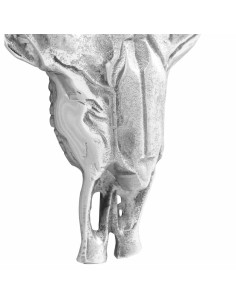 Teschio di toro Argento 53 x 11 x 40 cm Alluminio 2