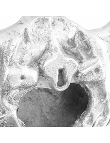 Teschio di toro Argento 53 x 11 x 40 cm Alluminio